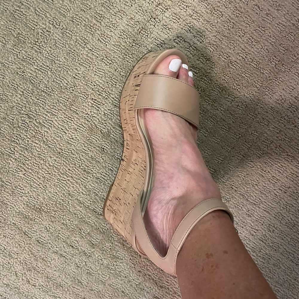 Nine West wedge sandals. Very little wear.